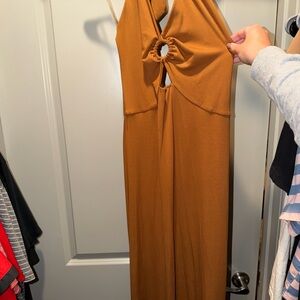 Pink Lily Mustard Midi Dress
